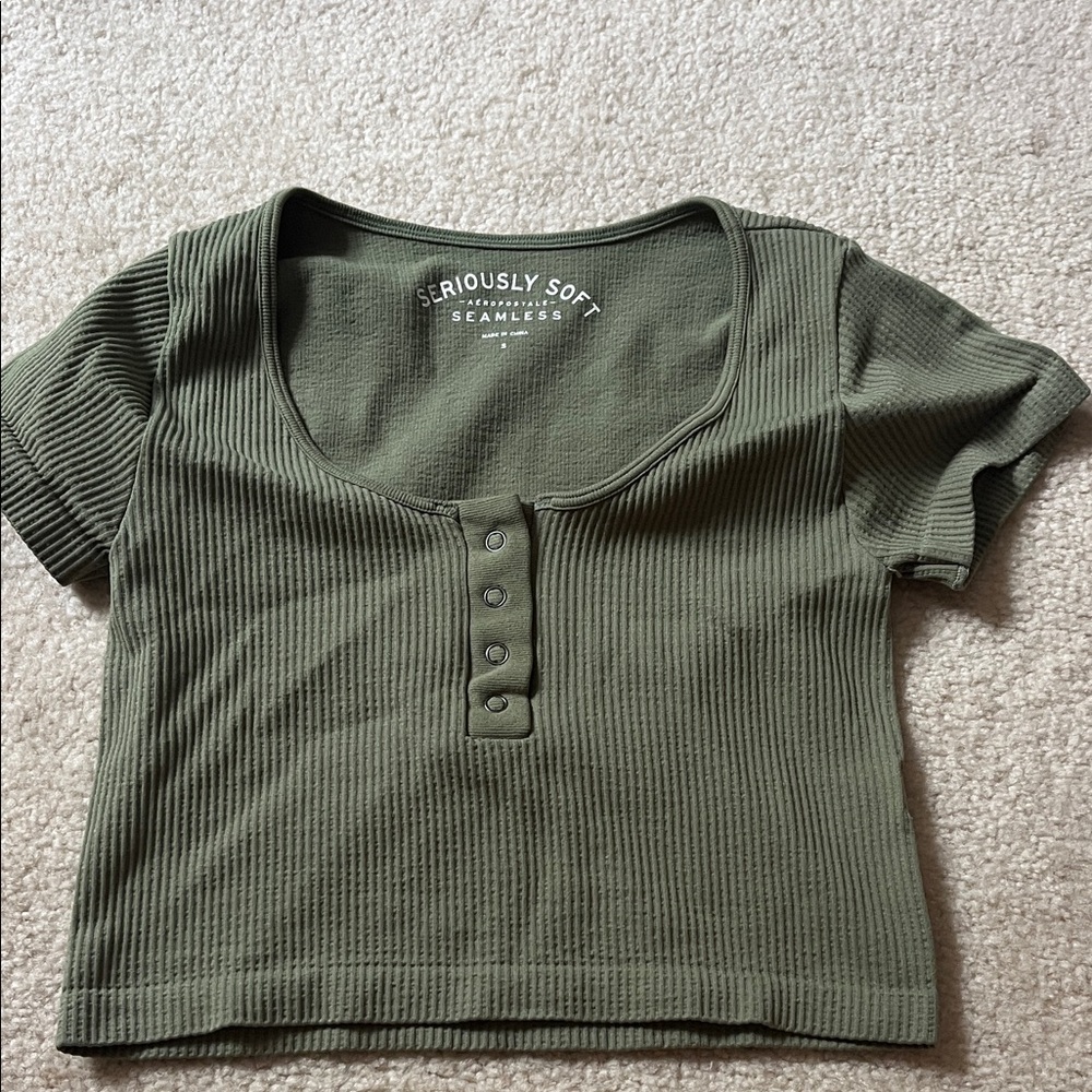 Green Crop Top